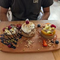 3 pancakes platter at Paper Plane in Nice