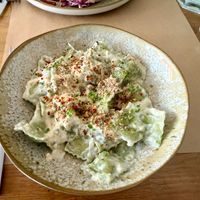 Green Ravioli at Paper Plane in Nice