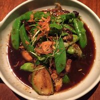 seasban flower and sugar snaps at Farang in Stockholm