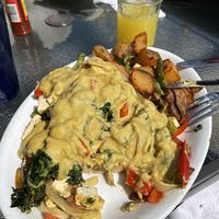 Vegan Benedict - potatoes are amazing at Pick Me Up Cafe in Chicago