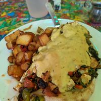 Vegan Benedict at Pick Me Up Cafe in Chicago