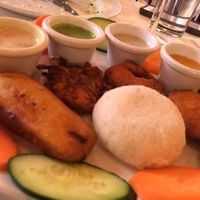selection of starters all vegan  at Dinithi Restaurant Ury in Newcastle Upon Tyne