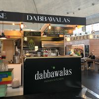 The stand is inside the Markthalle near the train station.  at Dabbawalas in Basel