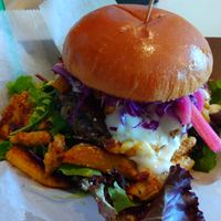 The Black Jack Mac Attack Burger at Organically Twisted in Naples