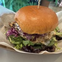 Artichoke burger  at Organically Twisted in Naples