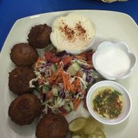 Falafel platter  at Gallery House of Hummus in Koh Phangan