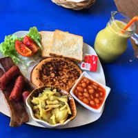 English vegan Breakfast :) at Gallery House of Hummus in Koh Phangan