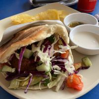 Felafel sandwich  at Gallery House of Hummus in Koh Phangan