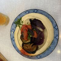 Hummus with roasted veggies  at D&A Hummus Bistro - Westerstraat in Amsterdam