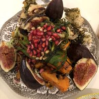 Roasted sweet potato and fig salad ... yum! at D&A Hummus Bistro - Westerstraat in Amsterdam