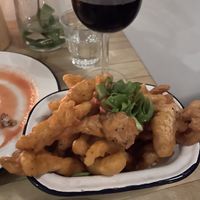 Oyster mushroom tempura   at ManaMana in Amsterdam