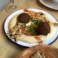 Hummus and falafel  at ManaMana in Amsterdam