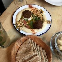 Hummus and falafel  at ManaMana in Amsterdam