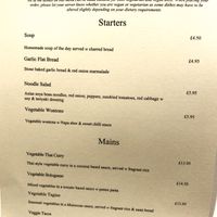The vegan menu at Uluru in Armagh