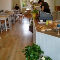 nice seating at Organic Delicious Cafe in Edinburgh