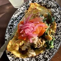Crepe Florentine  at Veg Cafe in Sacramento