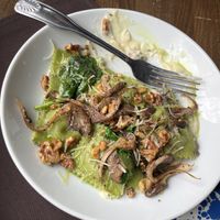 Mushroom Ravioli on special. The chef needs to add this one to the menu. If you’ve got a chance to try it, do so!!!  at Veg Cafe in Sacramento