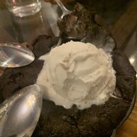 Cast iron Fudge brownie  at Veg Cafe in Sacramento