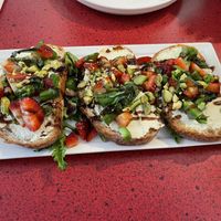 Spring Bruschetta  at Veg Cafe in Sacramento