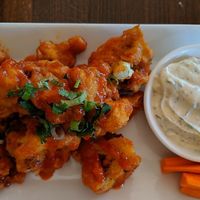 Buffalo cauliflower wings at Veg Cafe in Sacramento
