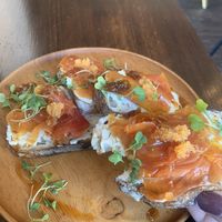 smoked beet lox at Veg Cafe in Sacramento