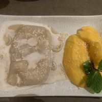Sweet coconut rice and mango   at Thai Basil Restaurant in Sacramento