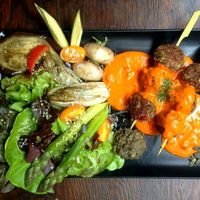 brochettes poivrons at Le Petit Pressoir in Liege