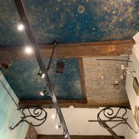 Their splendid ceiling at Le Petit Pressoir in Liege