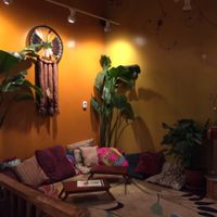 seating area  at Oasis in Carr Mill in Carrboro