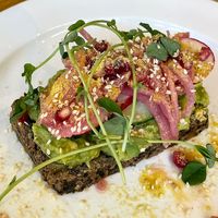 Avo toast  at Kupfert & Kim - Brookfield Place in Toronto