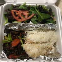 Vegan Chicken w/ Rice at Nibi Pho Bistro in Commerce