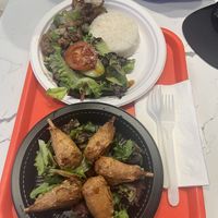Chicken wings (bottom) spare ribs (top)  at Nibi Pho Bistro in Commerce