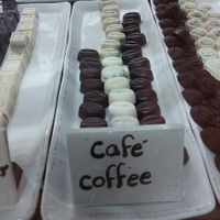 The dark chocolate one is vegan at Chocolate Fusion Cafe in La Fortuna