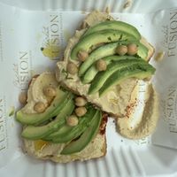 Hummus and avocado toast!   at Chocolate Fusion Cafe in La Fortuna