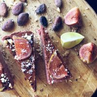 Raw vegan while fruits cheesecake at VegeFreque   in Koh Phangan