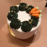 Carrot cardamom cake  at Vegan Treats Bakery in Bethlehem