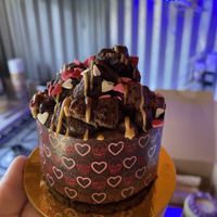 Gluten free peanut butter brownie chunk cheesecake   at Vegan Treats Bakery in Bethlehem