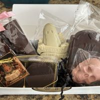 Assorted Halloween themed gourmet chocolates!  at Vegan Treats Bakery in Bethlehem