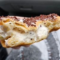 Cannoli donut at Vegan Treats Bakery in Bethlehem