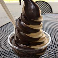 Heavenly speculoos & brownie batter soft serve at Vegan Treats Bakery in Bethlehem