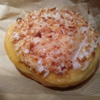 Coconut cream donut at Vegan Treats Bakery in Bethlehem