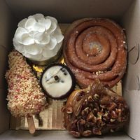 Delicious desserts from Vegan Treats!! They always are at the Veg Fest in Phoenixville and people wait over 30 mins in line to get their sweets!  at Vegan Treats Bakery in Bethlehem