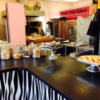 Cookie jars with gluten free in the front at Vegan Treats Bakery in Bethlehem