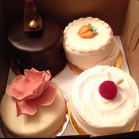 Chocolate Hazelnut Cream/ Carrot Cake/ Triple Berry Cheesecake/ Raspberry Lemon at Vegan Treats Bakery in Bethlehem