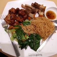 bee hoon, vegs, mock chicken at Food Republic - Food Stall in Kuala Lumpur