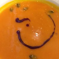 pumpkin soup at Primorka Strunjan in Portoroz