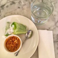 One summer roll (vegan) at Papu Cafe in Helsinki