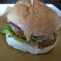 Sweet potato & bean burger at Handmade Burger Co in Reading