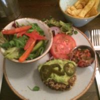 Veg mex. No bun. Salad instead.  at Handmade Burger Co in Reading