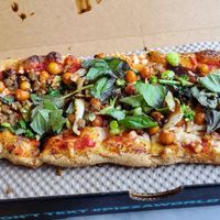 There's a fourth slice not shown in the pic.  Pretty good!! at IAD - &pizza - CC in Dulles